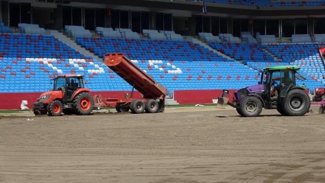 Şampiyonluk kutlamaları sonrası Trabzonspor'un stadı sil baştan yenileniyor. Foto Haber 5