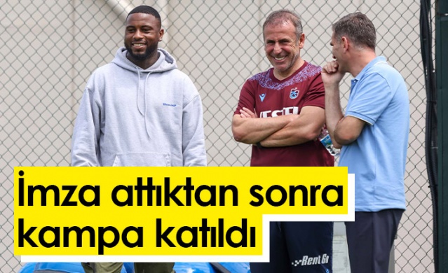 Trabzonspor’da Denswil imza sonrası kampa katıldı. Foto Haber 1