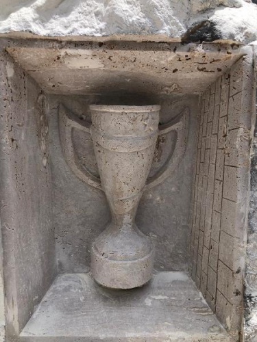 Trabzon'da mermer ustalarından 13 tonluk şampiyonluk anıtı. Foto Haber 9