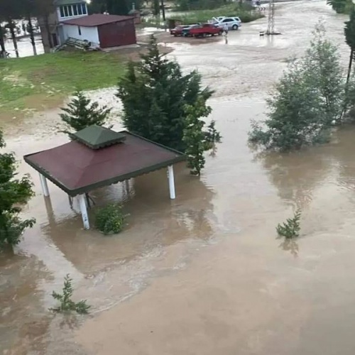 Doğu Karadeniz'i sağanak vurdu! 2 iş yerini ve 10 evi su bastı. Foto Haber 8