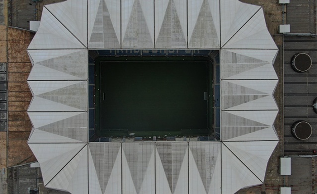 Trabzonspor'un stadyumu yeni sezona hazırlanıyor. Foto Haber 9