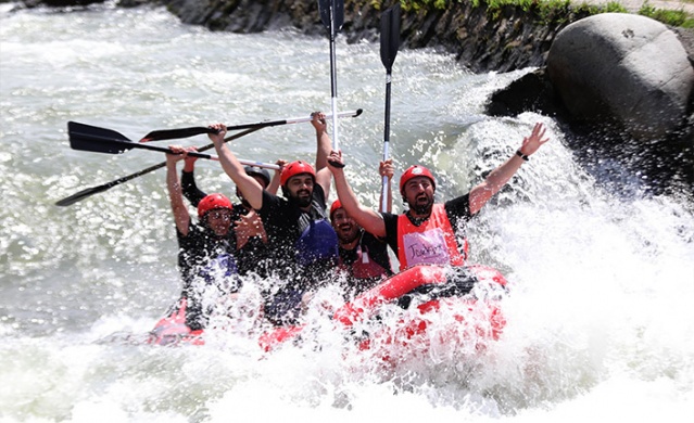 Rize'de ülkeler arası rafting yarışması yapıldı. Foto Haber 16