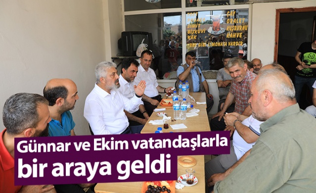 Günnar ve Ekim vatandaşlarla bir araya geldi. Foto Haber 1