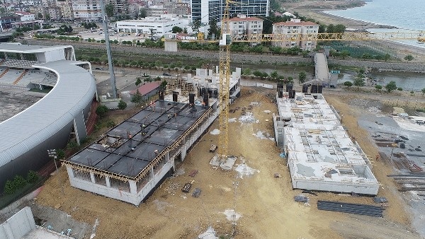 Akçaabat’ta spor lisesi inşaatı hızla yükseliyor. Foto Galeri 3