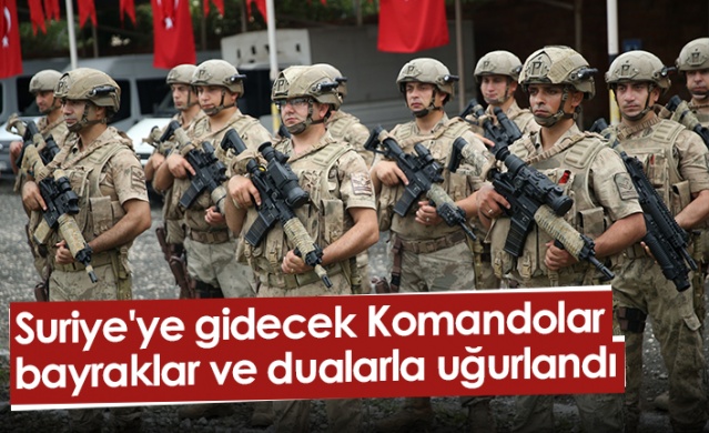 Suriye'ye gidecek Komandolar bayraklar ve dualarla uğurlandı 1