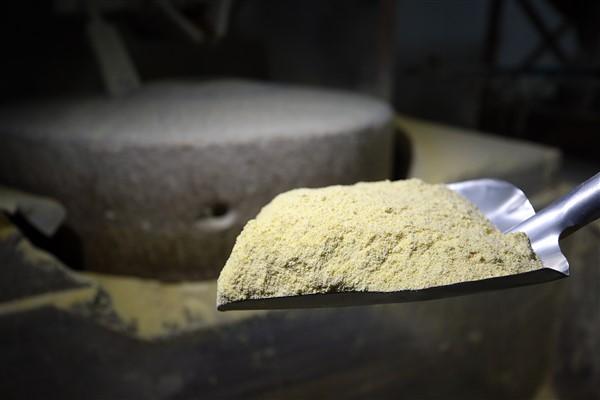 Karadeniz'in çalışkan kadınlarından mısır unu mesaisi. Foto Haber 13