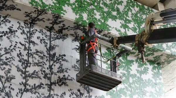 Trabzon'da viyadükler böyle süsleniyor. Foto Haber 6