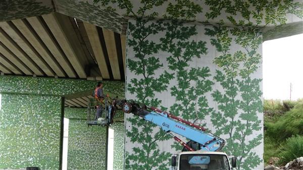 Trabzon'da viyadükler böyle süsleniyor. Foto Haber 4