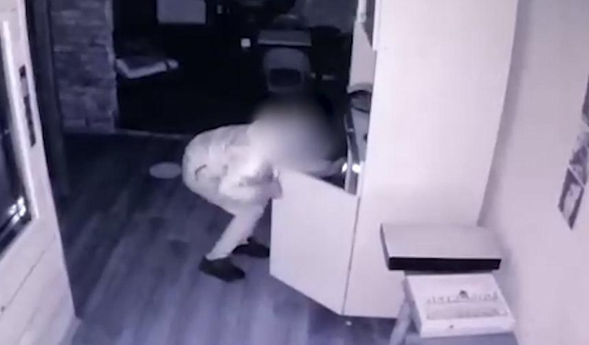 Trabzon'da iş yerine giren hırsız kameraları hesaba katmadı! Foto Haber 2