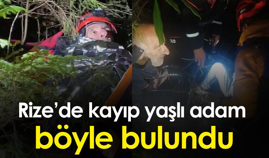 Rize'de kayıp yaşlı adam 5 saat sonra böyle bulundu! Foto Haber 1