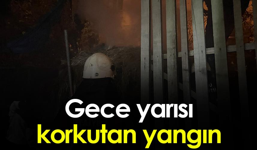 Ordu'da gece yarısı korkutan yangın 1