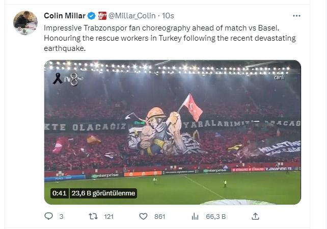 Trabzonspor'un deprem koreografisi Dünyada ses getirdi 9