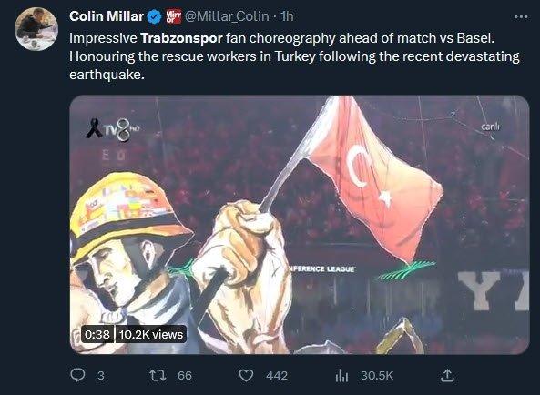 Dünya Trabzonspor maçınındaki koreografiyi konuşuyor "Muhteşem" 7