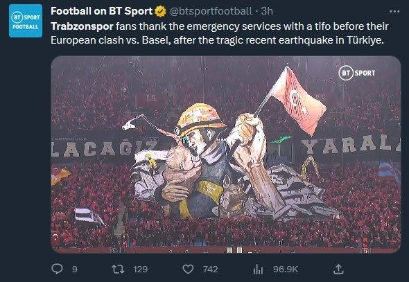 Dünya Trabzonspor maçınındaki koreografiyi konuşuyor "Muhteşem" 9