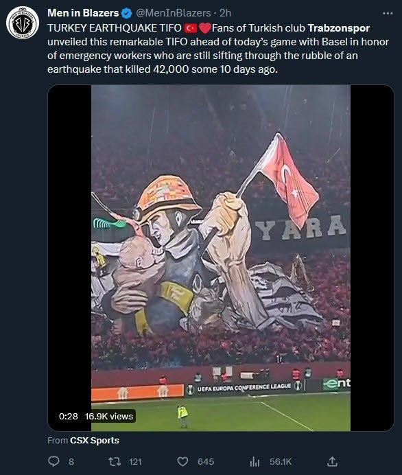 Dünya Trabzonspor maçınındaki koreografiyi konuşuyor "Muhteşem" 15