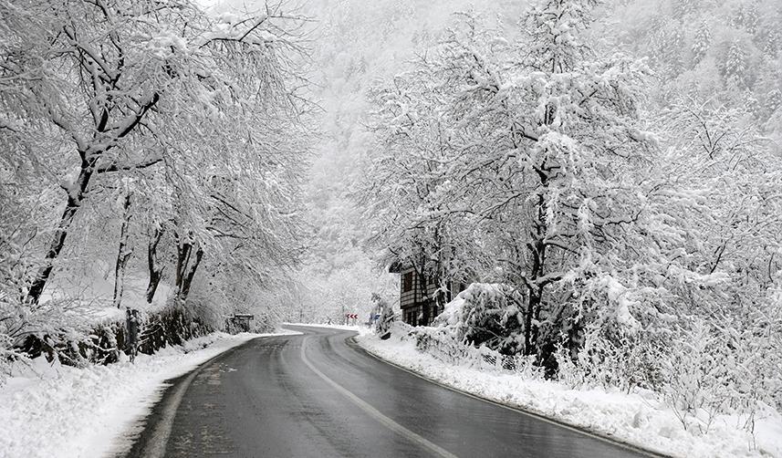 Karadeniz'in yüksek kesimlerinde yağan kar kartpostallık görüntüler oluşturdu 5
