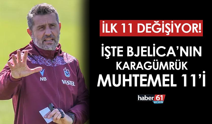Trabzonspor'un Karagümrük maçı muhtemel 11'i 1