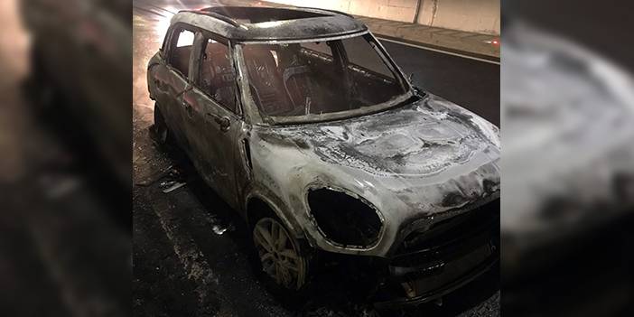 Otomobil yeni Zigana Tüneli'nde alev aldı 4