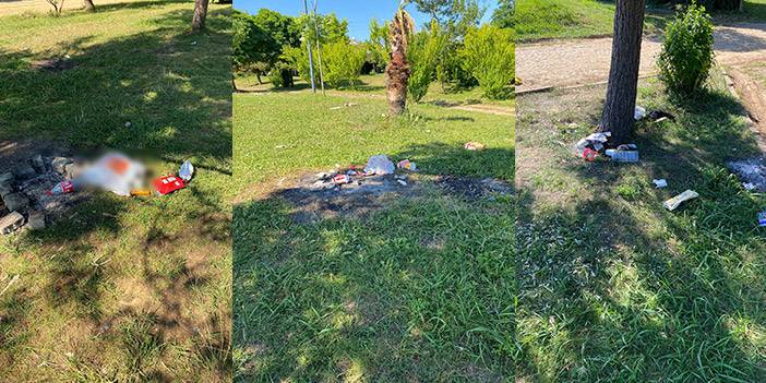 Trabzon’da piknikçiler gitti, çöpleri kaldı! 1