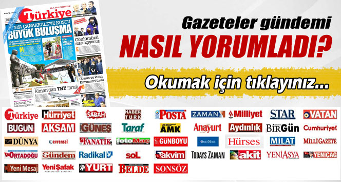 Bugün Ulusal Gazeteler Neler Yazdı