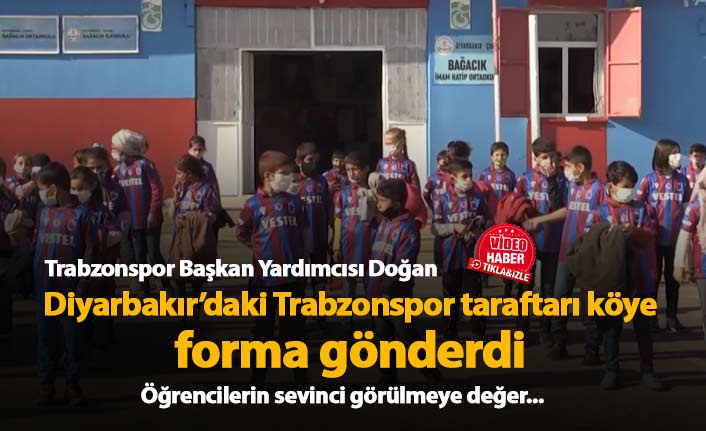Trabzonsporlu yöneticiden Diyarbakır&#39;da öğrencilere forma