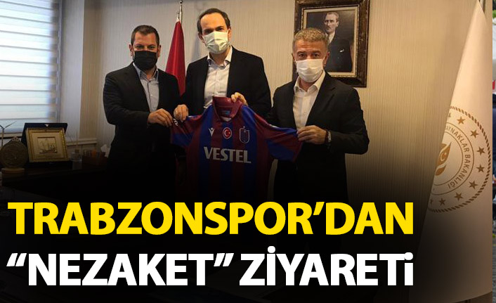 Trabzonspor yönetiminden Bakan yardımcısına ziyaret