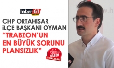 Fatih Suat Oyman: Trabzon’un en büyük sorunu plansızlık