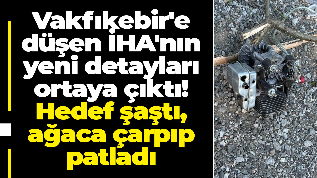 Vakfıkebir'e düşen İHA'nın yeni detayları ortaya çıktı! Hedef şaştı, ağaca çarpıp patladı