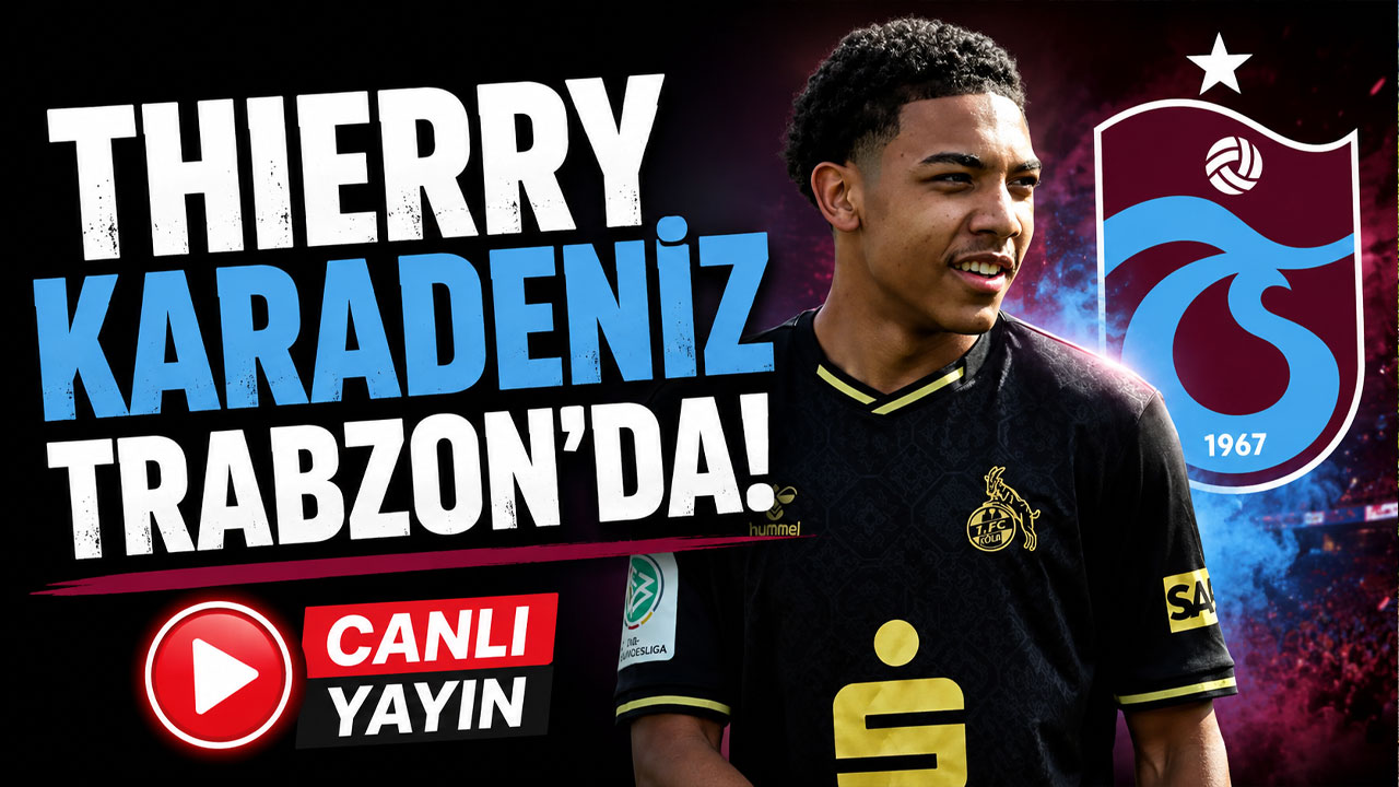 Trabzonspor'un yeni transferi Thierry Karadeniz Trabzon'da - CANLI YAYIN