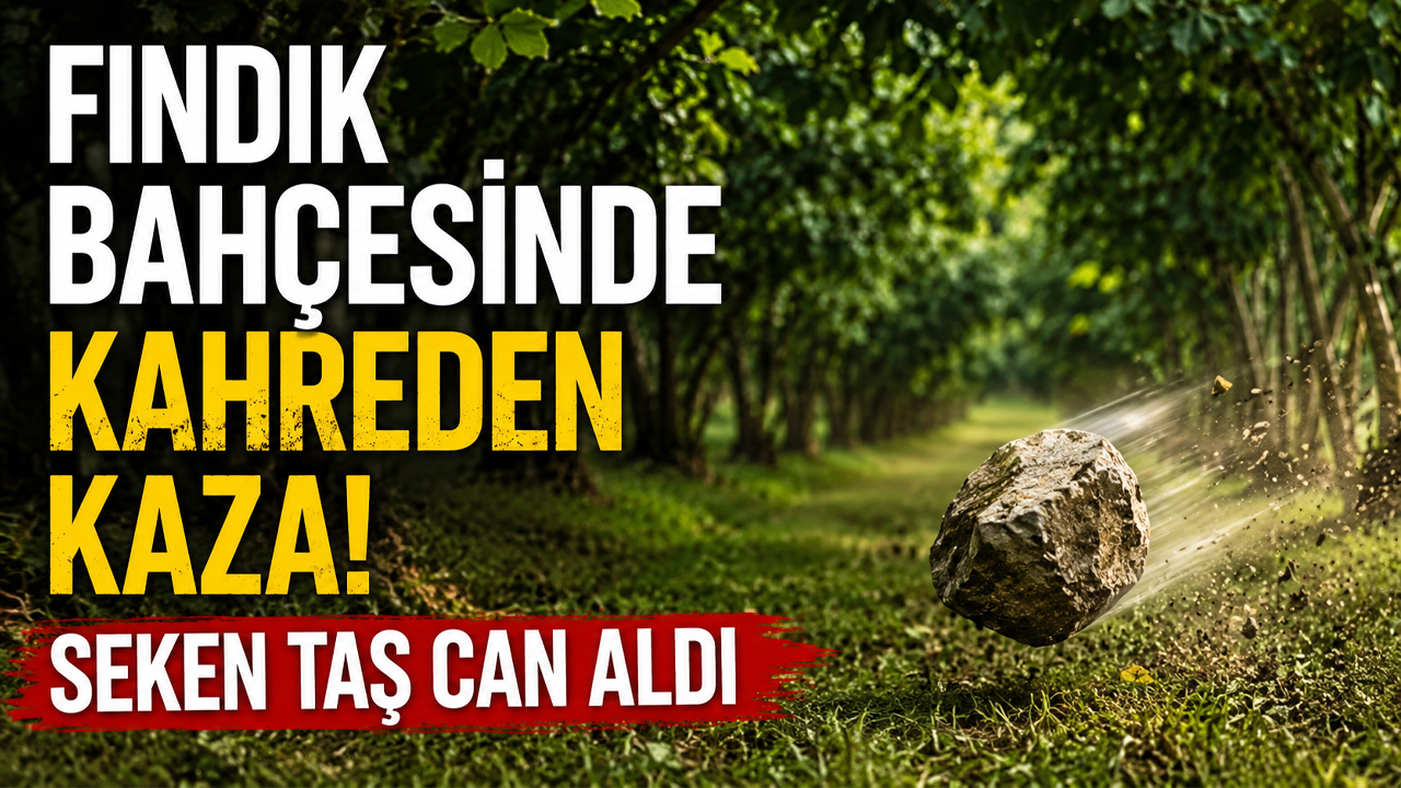 Fındık bahçesinde kahreden kaza! Seken taş can aldı
