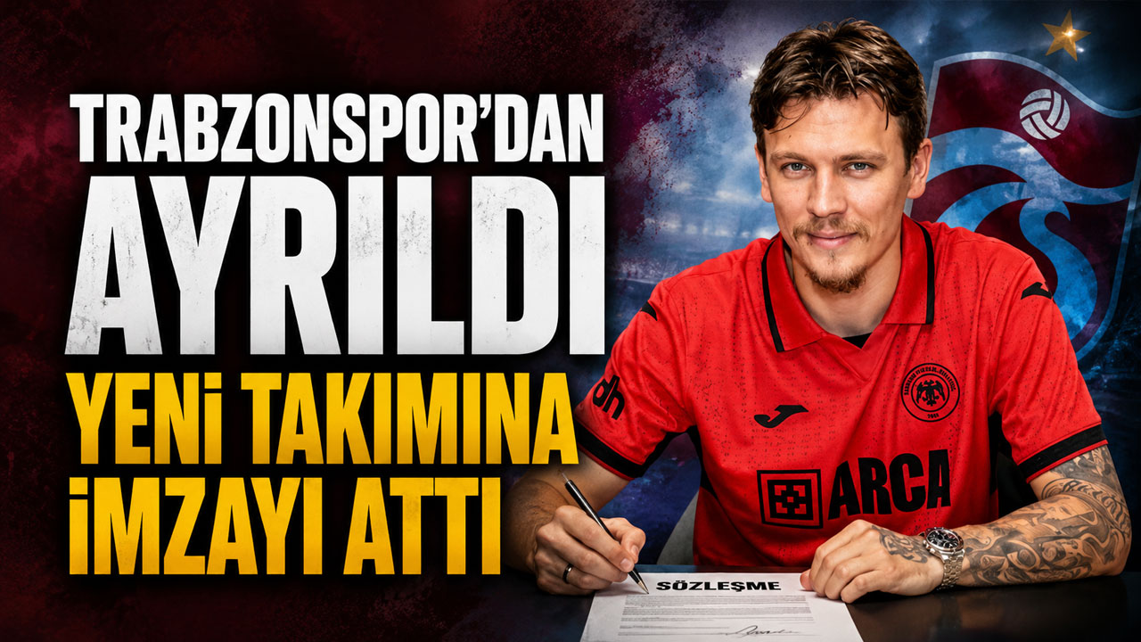 Trabzonspor'dan ayrıldı! Yeni takımna imzayı attı