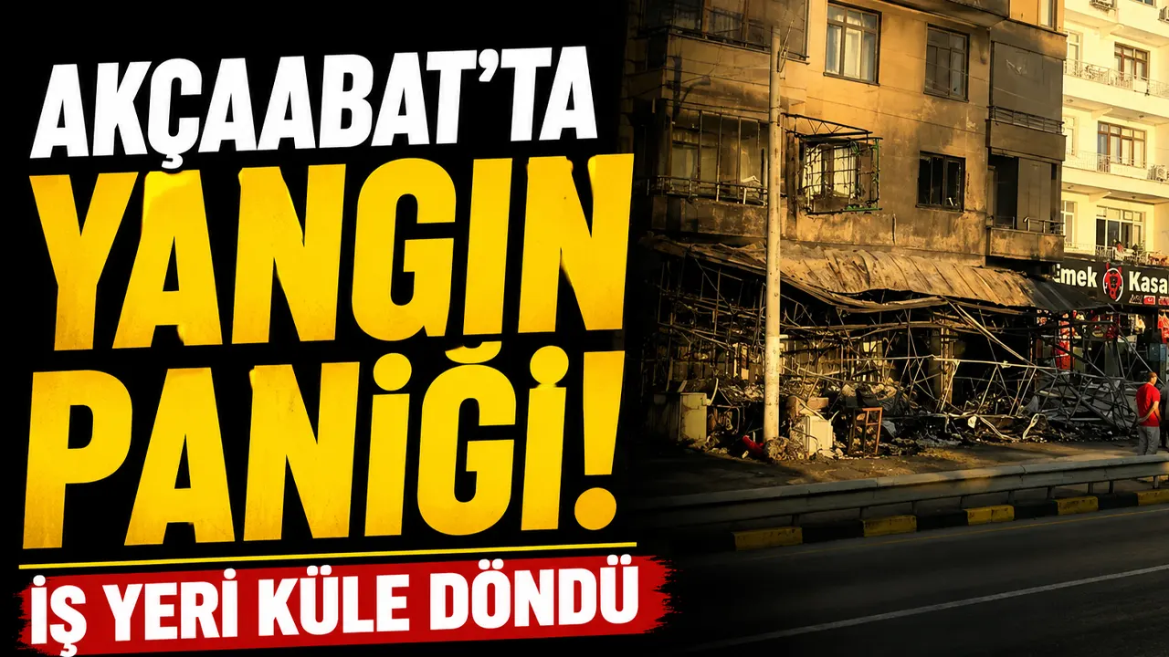 Akçaabat'ta yangın paniği! İş yeri küle döndü