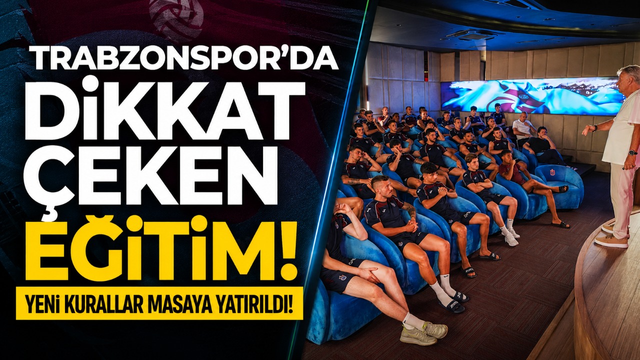 Trabzonspor'da dikkat çeken eğitim: Yeni kurallar masaya yatırıldı!