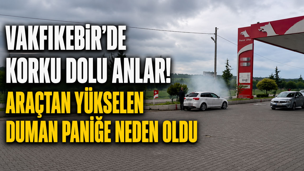 Vakfıkebir'de korku dolu anlar! Araçtan yükselen duman paniğe neden oldu