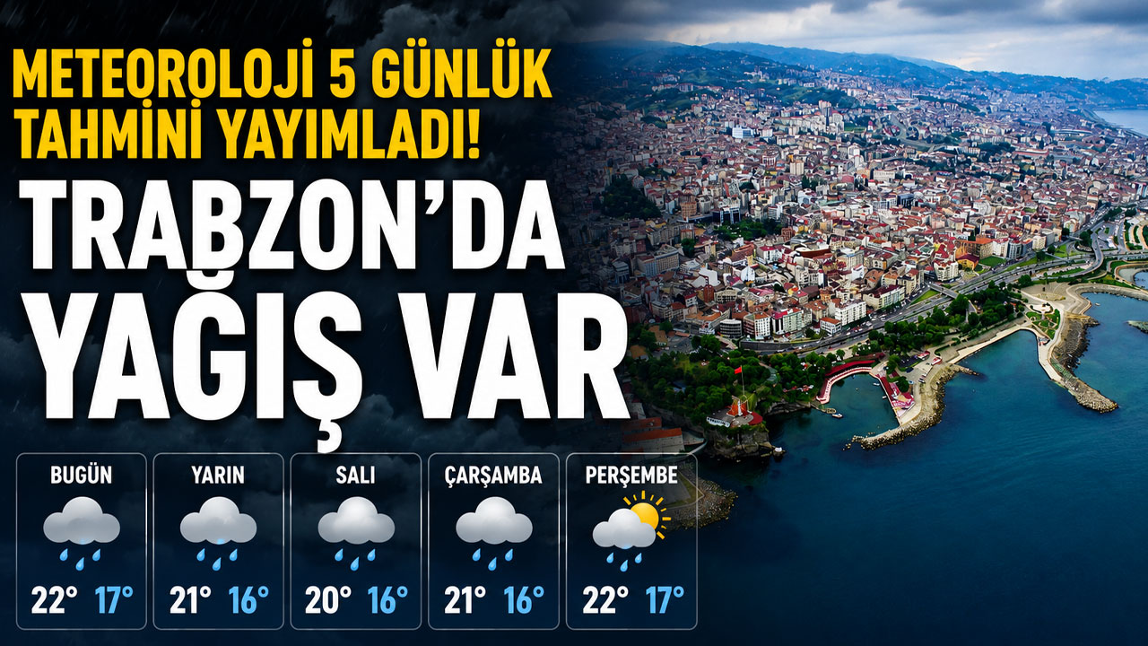 Meteoroloji 5 günlük tahmini yayımladı! Trabzon'da yağış var