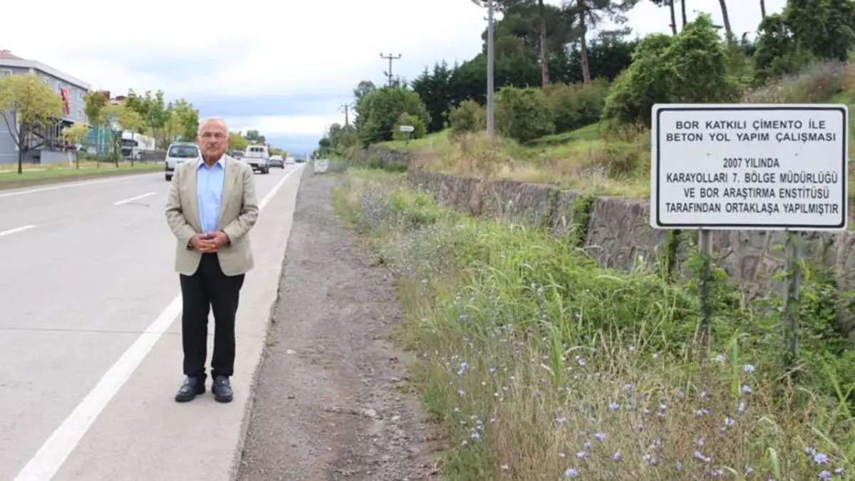 20 yıldır bozulmadı! Ordu'daki borlu beton yol dikkat çekiyor