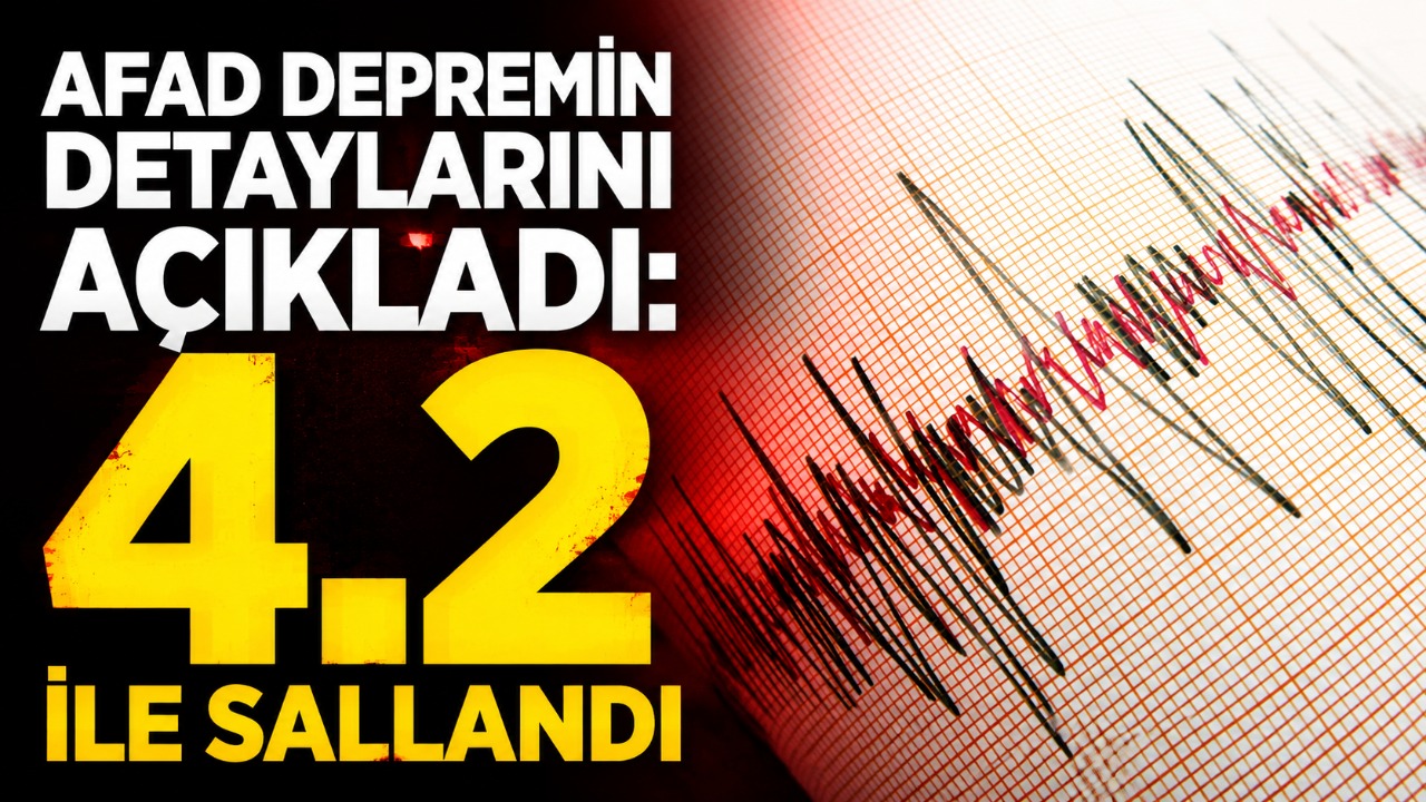 AFAD depremin detaylarını açıkladı: 4.2 ile sallandı