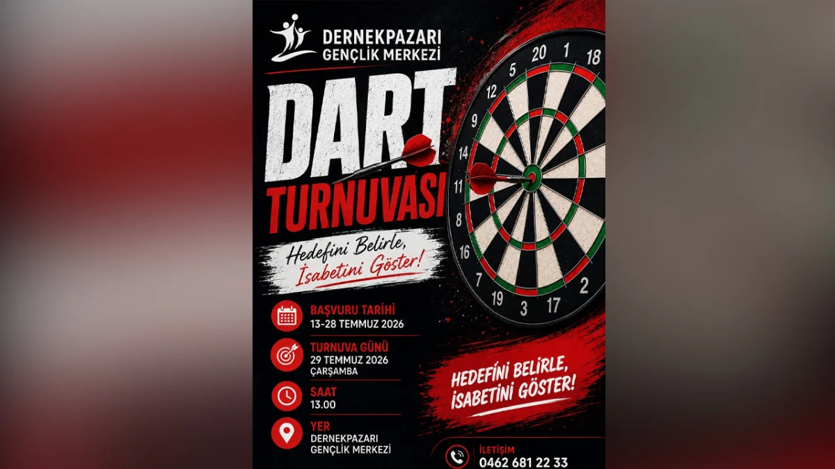 Dernekpazarı’nda dart turnuvası düzenlenecek
