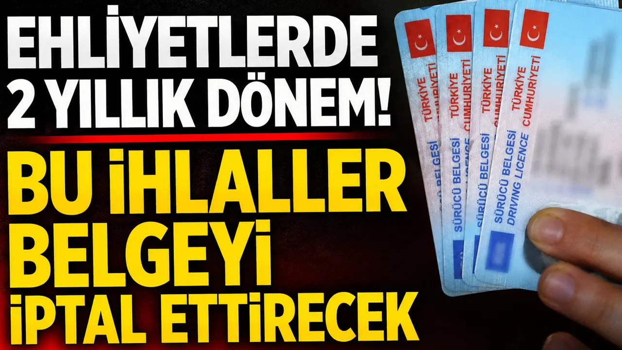 Ehliyetlerde yeni dönem: 2 yıl içinde anında iptal edilebilecek