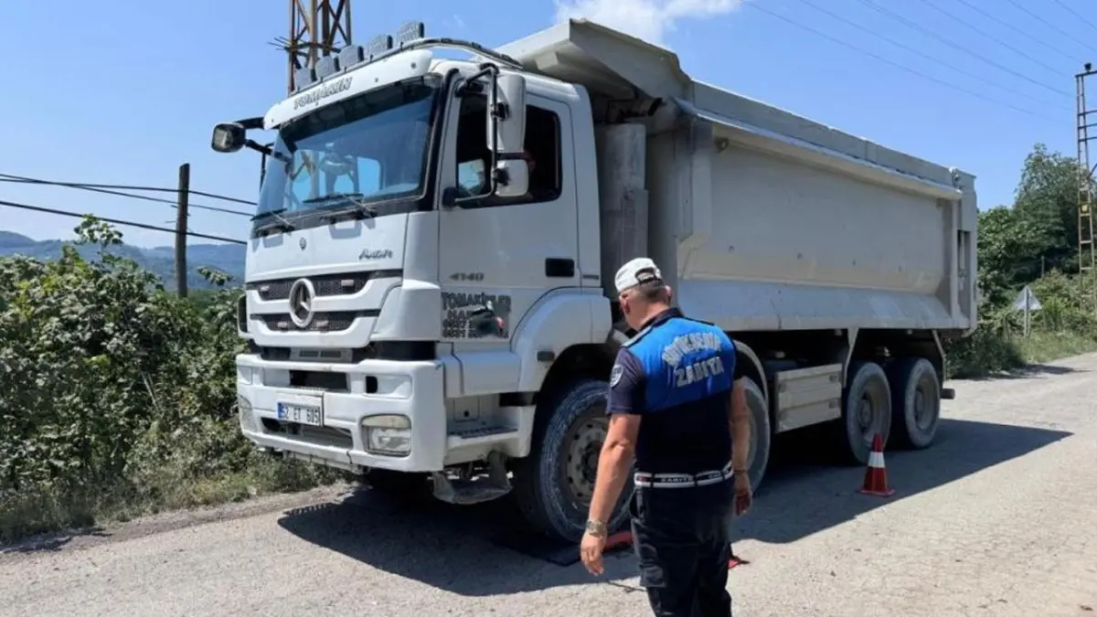 Ordu'da ağır tonajlı araçlara sıkı denetim! 11 araca ceza kesildi