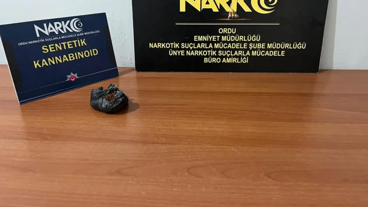 Ordu'da uyuşturucu operasyonu! 66 gram sentetik madde ele geçirildi