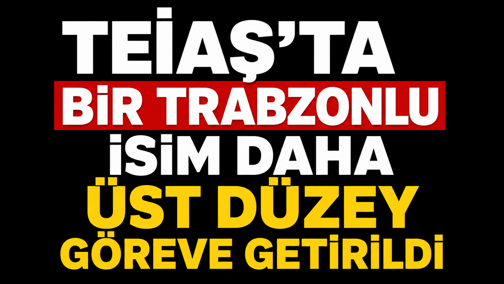 TEİAŞ'ta bir Trabzonlu isim daha üst düzey göreve getirildi