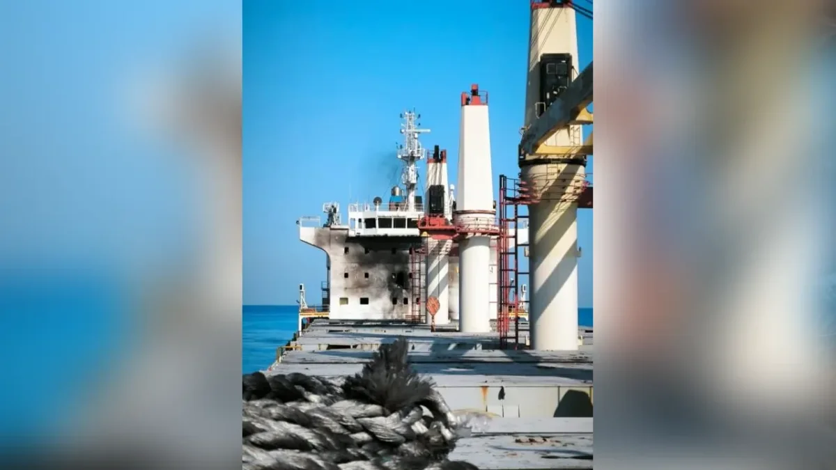 Trabzon'a ulaşan saldırıdaki geminin içinden ilk görüntüler ortaya çıktı!