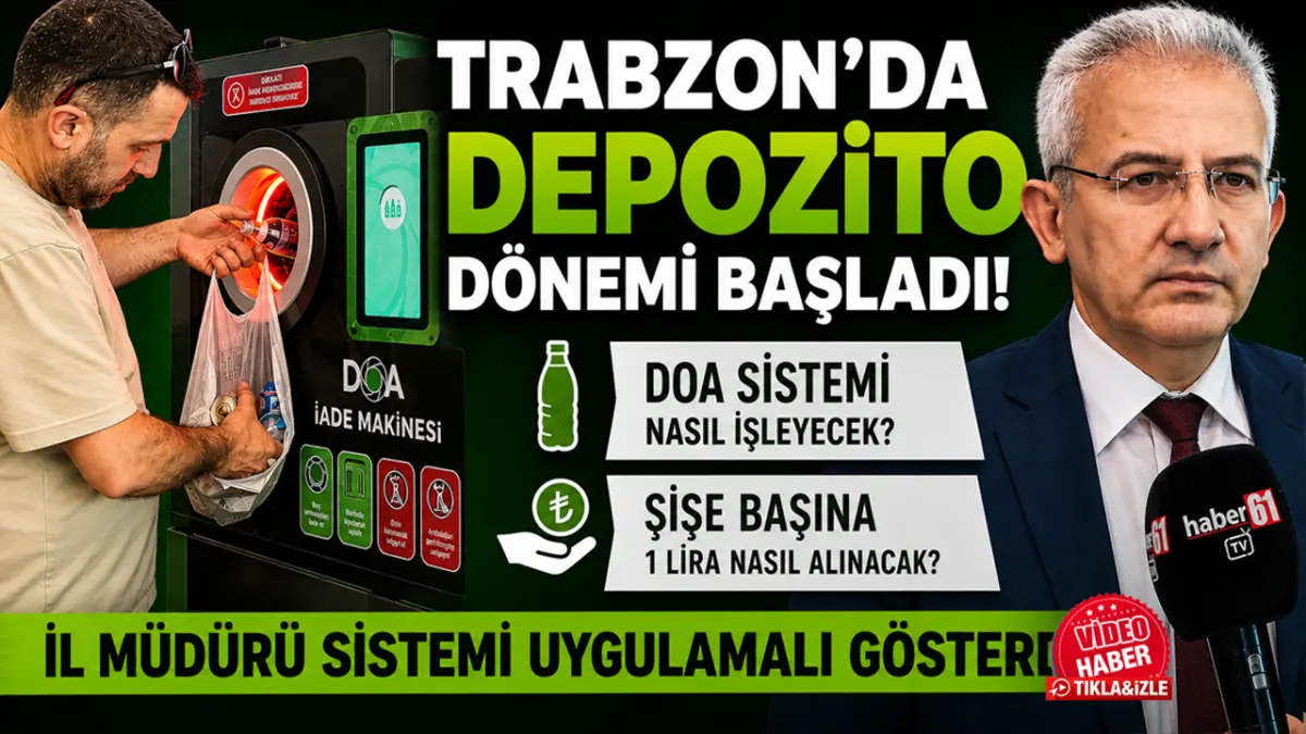 Trabzon'da depozito dönemi başladı! DOA sistemi nasıl işleyecek? Şişe başına 1 lira nasıl alınacak? İl Müdürü sistemi uygulamalı gösterdi