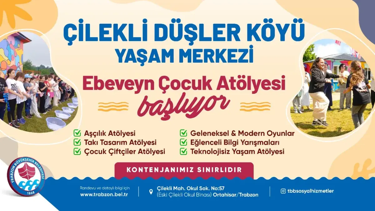 Trabzon’da ebeveyn ve çocukları buluşturacak atölye başlıyor