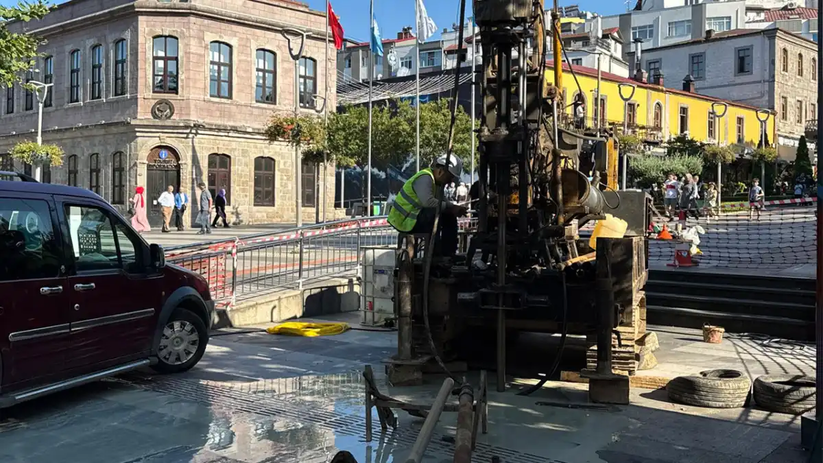 Trabzon'da füniküler hattı için 3 noktada zemin etüdü başladı