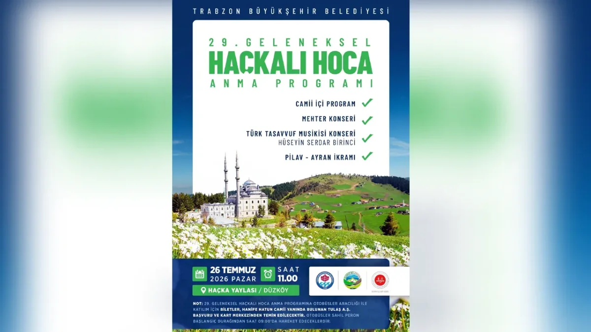 Trabzon'da Haçkalı Hoca 29. kez dualarla anılacak