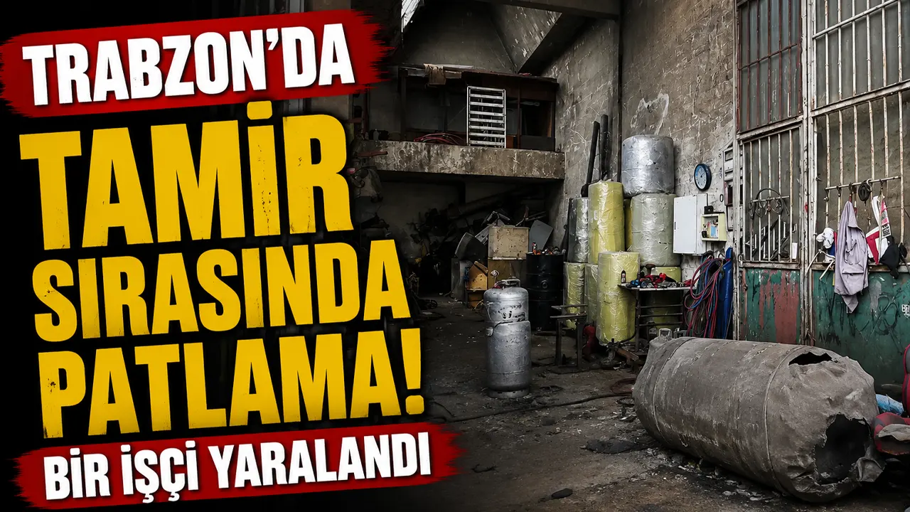 Trabzon'da tırın yakıt deposunda patlama!
