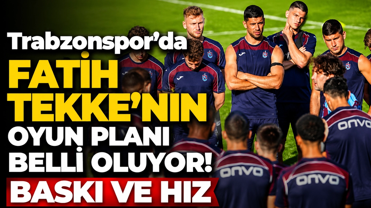 Trabzonspor’da Fatih Tekke’nin oyun planı belli oluyor! Baskı ve hız