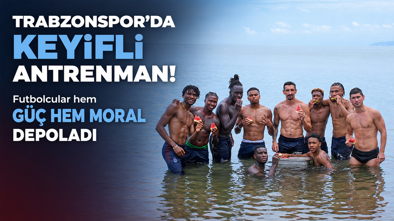 Trabzonspor’da keyifli antrenman! Futbolcular hem güç hem moral depoladı